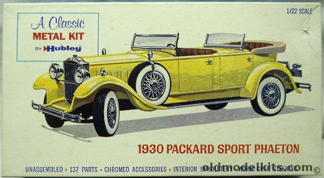 Hubley 1/22 1930 Packard Sport Phaeton, 859K-500 plastic model kit